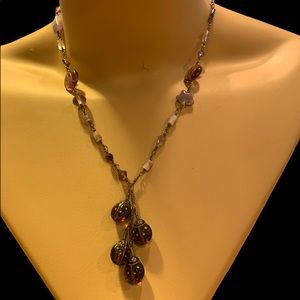 Boutique Necklace Purple Stones